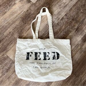 Like new! FEED Reusable Large Canvas Bag